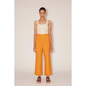 NWT Nanushka Cadao Dribbled Ribbon Top in Ivory Champagne Sz. S